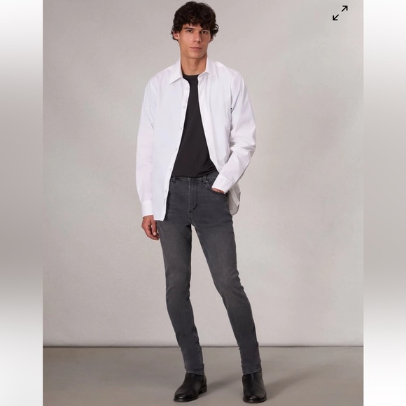 rag & bone Men's Charcoal Skinny Jeans - Picture 1 of 14